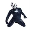AiCc stylists Latex Hood Dinosaur Sideburns Design Rubber El Skull-Holio Mask Cosplay Halloween (XL) view 3