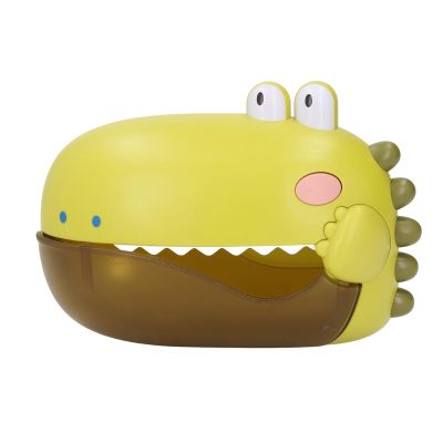 Aqur2020 Automatic Bathtub Bubble Maker with Music, Green, Baby Bath Toy, Secure Suction Cup Attachment, One Touch Activation