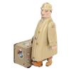 shenruifa Wind Up Walking Traveler Toy, Nostalgic Retro Clockwork Toy Adult Collection Tinplate Home Bar Decoration view 4