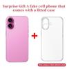Bzuanbd Fake Phone Dummy PropPhone, BlackScreen Decoy PhonePear PhoneNon-Working Phone16Pro Max, Display Phones Look Like Real Phonepro max 16 (16,Pink,Vibrant Color Screen) Prop Mobile Phone view 3