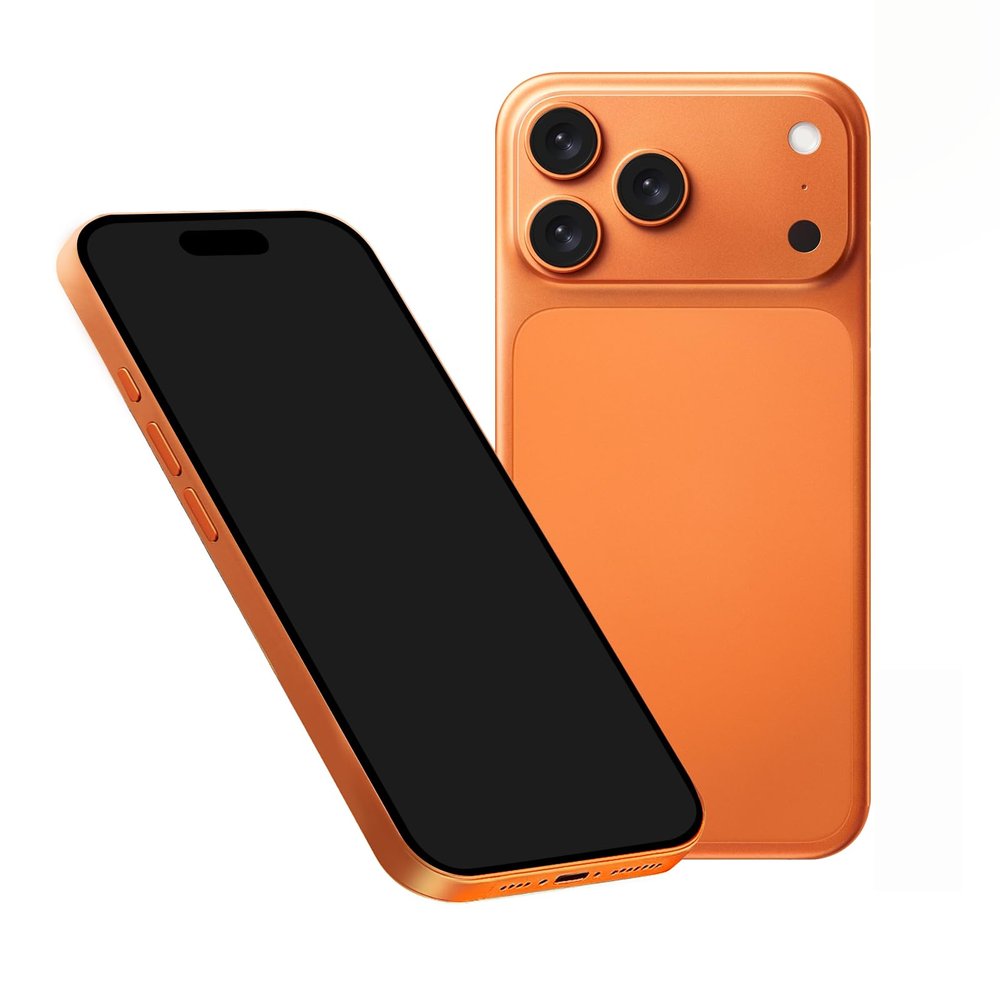 Fake Phone Dummy PropPhone, BlackScreen Decoy PhonePear PhoneNon-Working Phone17Pro Max 17Air , Display Phones Look Like Real Phonepro max 17 (17ProMax,Cosmic Orange,Black Screen) Prop Mobile Phone