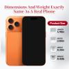 Fake Phone Dummy PropPhone, BlackScreen Decoy PhonePear PhoneNon-Working Phone17Pro Max 17Air , Display Phones Look Like Real Phonepro max 17 (17Pro,Cosmic Orange,Black Screen) Prop Mobile Phone view 2