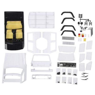 313mm Wheelbase RC Car Body Shell Accessory, 1/10 RC Car Body Shell, Customizable Design with Removable Fenders, Compatible with SCX10 II 90046 90047, Durable ABS Plastic