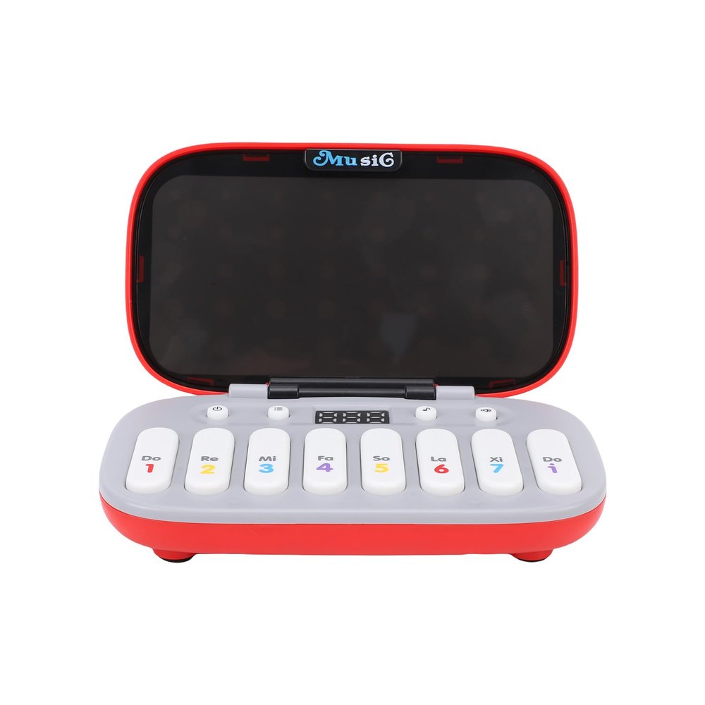 Depisuta Kids Keyboard Piano, 8 Key Electronic Digital Piano with 7 Mode Music,Portable Mini Keyboards for Beginners Kids Adults, Hand Speed Practice, Parent Child Interaction (Red)