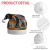Adult plush Christmas hat YYHWHJDE African Elephant Patchwork Printing soft and comfortable for parties dances Halloween view 4
