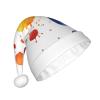 Adult plush Christmas hat YYHWHJDE Stains of Watercolor Paint Splatters Printing soft and comfortable for parties dances Halloween view 2