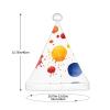 Adult plush Christmas hat YYHWHJDE Stains of Watercolor Paint Splatters Printing soft and comfortable for parties dances Halloween view 3