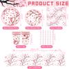 101 PCS Cherry Blossom Party Supplies Includes Plates, Napkins, Cups, Tablecloth, Straw for Japanese Party Decorations, Spring Theme, Baby Shower Birthday Party view 2