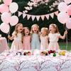 101 PCS Cherry Blossom Party Supplies Includes Plates, Napkins, Cups, Tablecloth, Straw for Japanese Party Decorations, Spring Theme, Baby Shower Birthday Party view 3