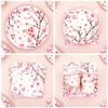 101 PCS Cherry Blossom Party Supplies Includes Plates, Napkins, Cups, Tablecloth, Straw for Japanese Party Decorations, Spring Theme, Baby Shower Birthday Party view 4