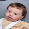 Anano Big Reborn Toddler Baby Dolls 24 Inch Lifelike Real Toddler Babys Dolls, Realistic Newborn Baby Doll Brown Hair Boy Girl, Handmade Real Life Child Doll, Soft Cotton Body & Soft Silicone Limbs view 2