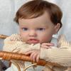 Anano Big Reborn Toddler Baby Dolls 24 Inch Lifelike Real Toddler Babys Dolls, Realistic Newborn Baby Doll Brown Hair Boy Girl, Handmade Real Life Child Doll, Soft Cotton Body & Soft Silicone Limbs view 3