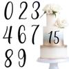 10 Pcs Acrylic DIY Number Birthday Cake Decorations, Black Mirror 0-9 Cake Decoration, Suitable for Birthday, Wedding, Anniversary Cake Decorations Party Supplies view 1