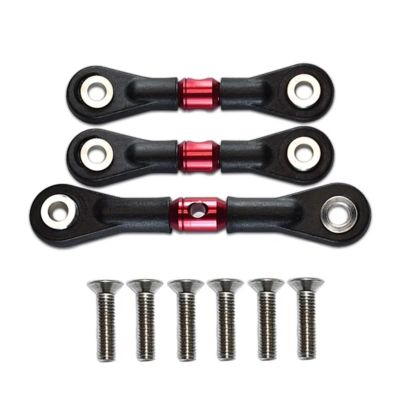 Compatible with Tamiya for TT-02 TT-02T 1/10 Remote Control Cars Upgrades Parts Accessories 3Pcs Steering Link Rod Servo RC Car Accessories