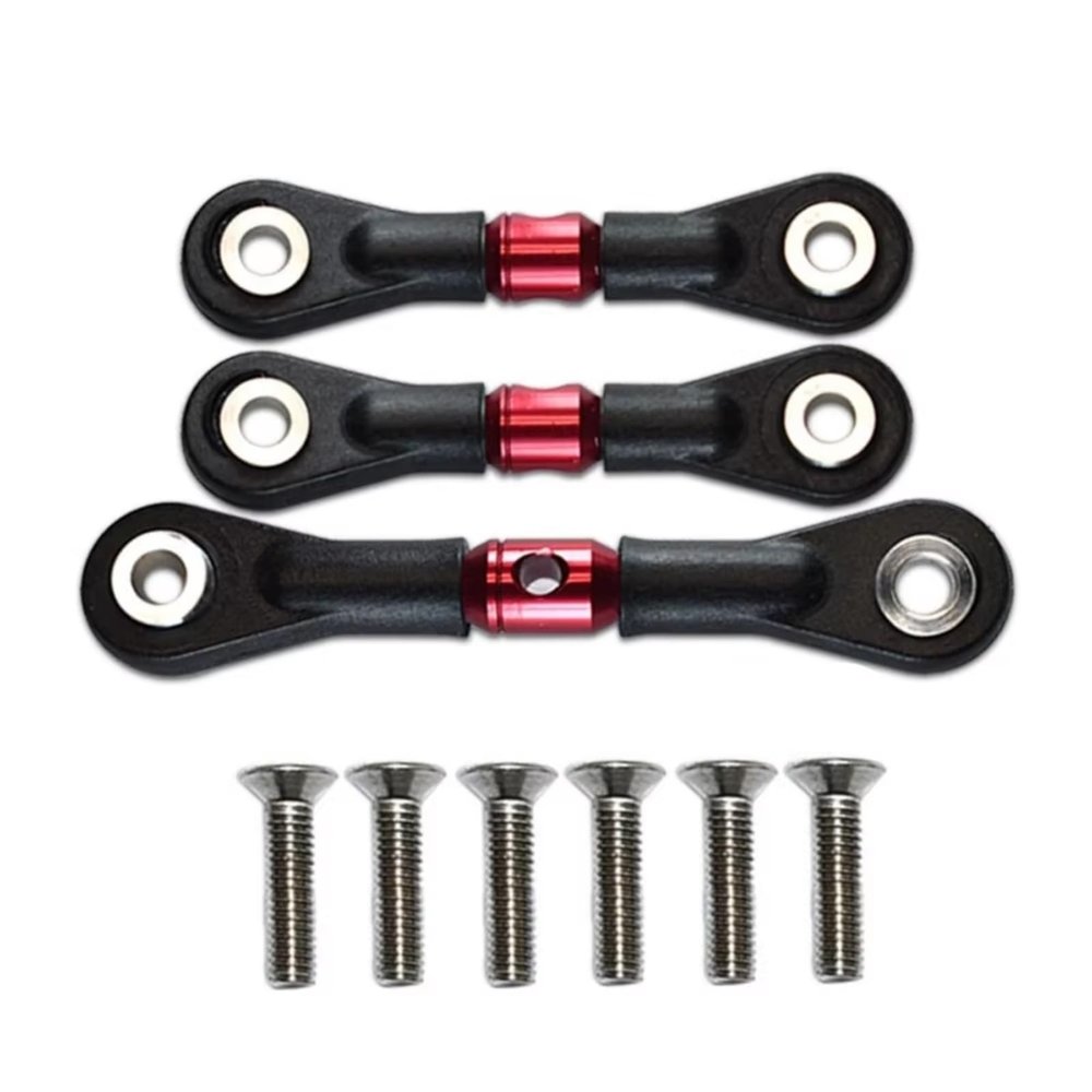 Compatible with Tamiya for TT-02 TT-02T 1/10 Remote Control Cars Upgrades Parts Accessories 3Pcs Steering Link Rod Servo RC Car Accessories