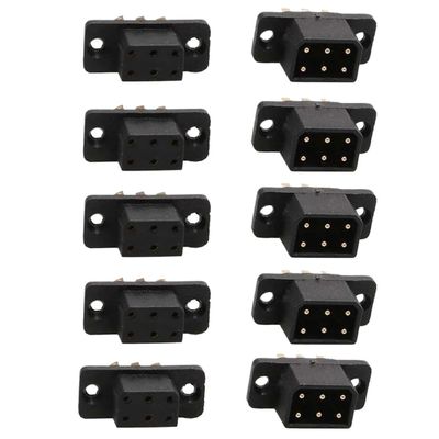 5Pairs VTOL Drone MX 10pin 6pin Male Female Connectors 5A Servo Quick Release Plug Compatible with RC Turbojet Model Airplane and Drone Accessories(5pairs MX6)
