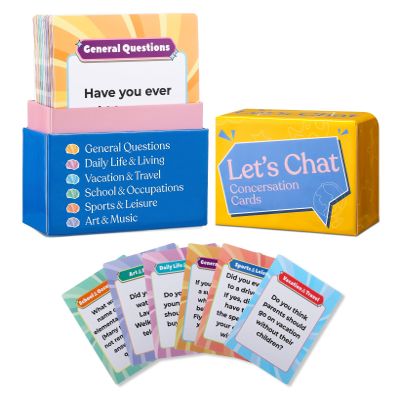 YooNotee 112 Pcs Let's Chat Conversation Cards, Dementia Activities for Seniors, Alzheimers Activities for Dementia Patients, Alzheimers Gifts for Elderly, Memory Games for Adults