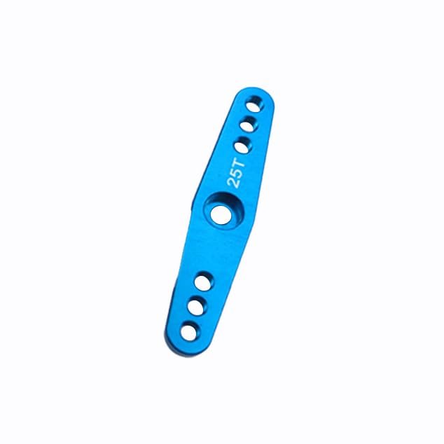 1pc Metal 25T Double Steering J-X Servo Arm Horn for Fu-taba Digital Servo Motor RC Car Truck(Sky Blue)