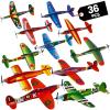 Bedwina Glider Planes Bulk (72-Pack) 8-Inch Bomber Airplane Gliders for Kids, Foam Paper Airplane Construction Kits for Kids Party Favors, Birthdays, Goodie Bag Stuffers and Outdoor Flying Toy view 1