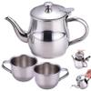 CAKEEYUM Kids Tea Set Includes Portable 330ml Stainless Steel Long Spout Teapot with Filter Screen and 2 70ml Cups for Children Gifts Childrens Tea Set, Kids, Small Teapot, Stainless Steel Teapo view 1