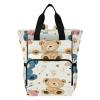 PaChyLuu Cute Bear Diaper Bag Backpack Waterproof Travel Baby Bag with Stroller Straps Large Capacity Multi Function Changing Bags view 1