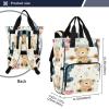 PaChyLuu Cute Bear Diaper Bag Backpack Waterproof Travel Baby Bag with Stroller Straps Large Capacity Multi Function Changing Bags view 3