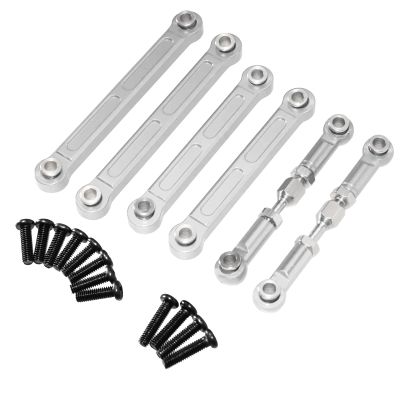 Compatible with W-ltoys 144001 144010 124016 124018 124007 124017 124019 124008 124007 124010 RC Remote Control car Metal Upgrade Rod Parts(Silver)