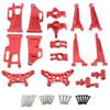 14210 14209 H14BM Metal Steering Cup and Swing Arm Set with Shock Tower Bracket Body Post Upgrade Parts Compatible with RC Car Models(Red) view 1