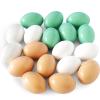 18 PCS 3 Colors Wooden Fake Chicken Eggs,Wood Nest Egg Faux Egg for Crafts,Nesting Box,Easter,DIY,Help Hens Lay Eggs view 1