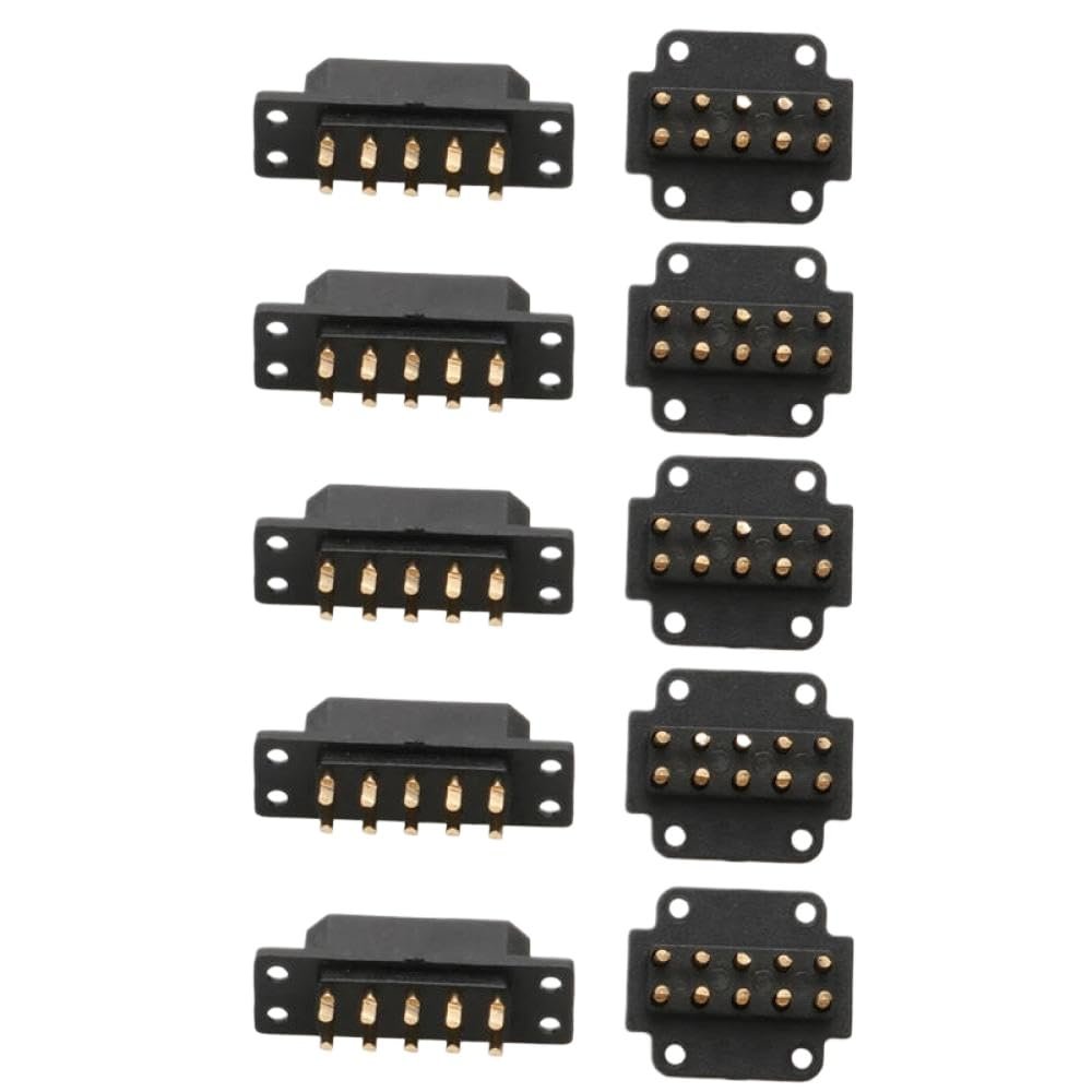 5Pairs VTOL Drone MX 10pin 6pin Male Female Connectors 5A Servo Quick Release Plug Compatible with RC Turbojet Model Airplane and Drone Accessories(5pairs MX10)