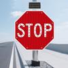 24" Solar-Powered LED Traffic Sign - Flashing Illuminated Road Sign with Engineer-Grade Reflective Film for Enhanced Visibility and Safety view 1