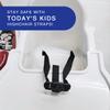 1PCS Baby Safety Belt High Chair Straps Seat Adjustable 3 Point Harness for Child Kid Stroller Compatible with IKEA Antilop -Sturdy Safety Polyester Strap Belt Soft & Comfortable on Baby's Skin(Black) view 3