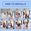 1PCS Baby Safety Belt High Chair Straps Seat Adjustable 3 Point Harness for Child Kid Stroller Compatible with IKEA Antilop -Sturdy Safety Polyester Strap Belt Soft & Comfortable on Baby's Skin(Black) view 4