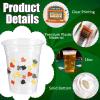 100 Pcs Casino Party Cups, 16 Oz Casino Plastic Cup Poker Clear Disposable Drinking Cups for Poker Game Night Themed Party Decoration Birthday Wedding Party Supplies view 4