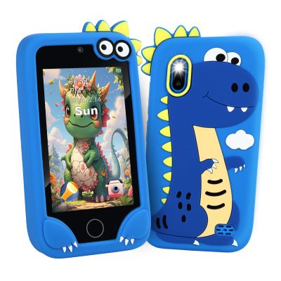 Kids Cell Phone Toy, Educational Learning Smart Phone for Toddlers Ages 3-10 with 3.97" Touch Screen, Dual Camera, 200+ STEM Games & Music - Best Birthday for Boys & Girls