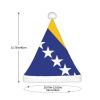 Adult plush Christmas hat WHJSSF Flag of Bosnia and Herzegovina Printed soft and comfortable for parties dances Halloween view 3