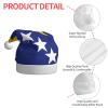 Adult plush Christmas hat WHJSSF Flag of Bosnia and Herzegovina Printed soft and comfortable for parties dances Halloween view 4