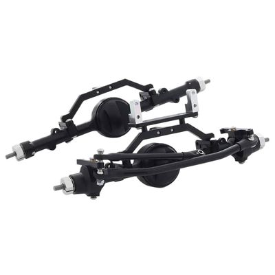 1/10 Scale RC Crawler Aluminum Axle Set Front Rear Compatible with Gelande II TF2 D110 Yota II Models(Red)