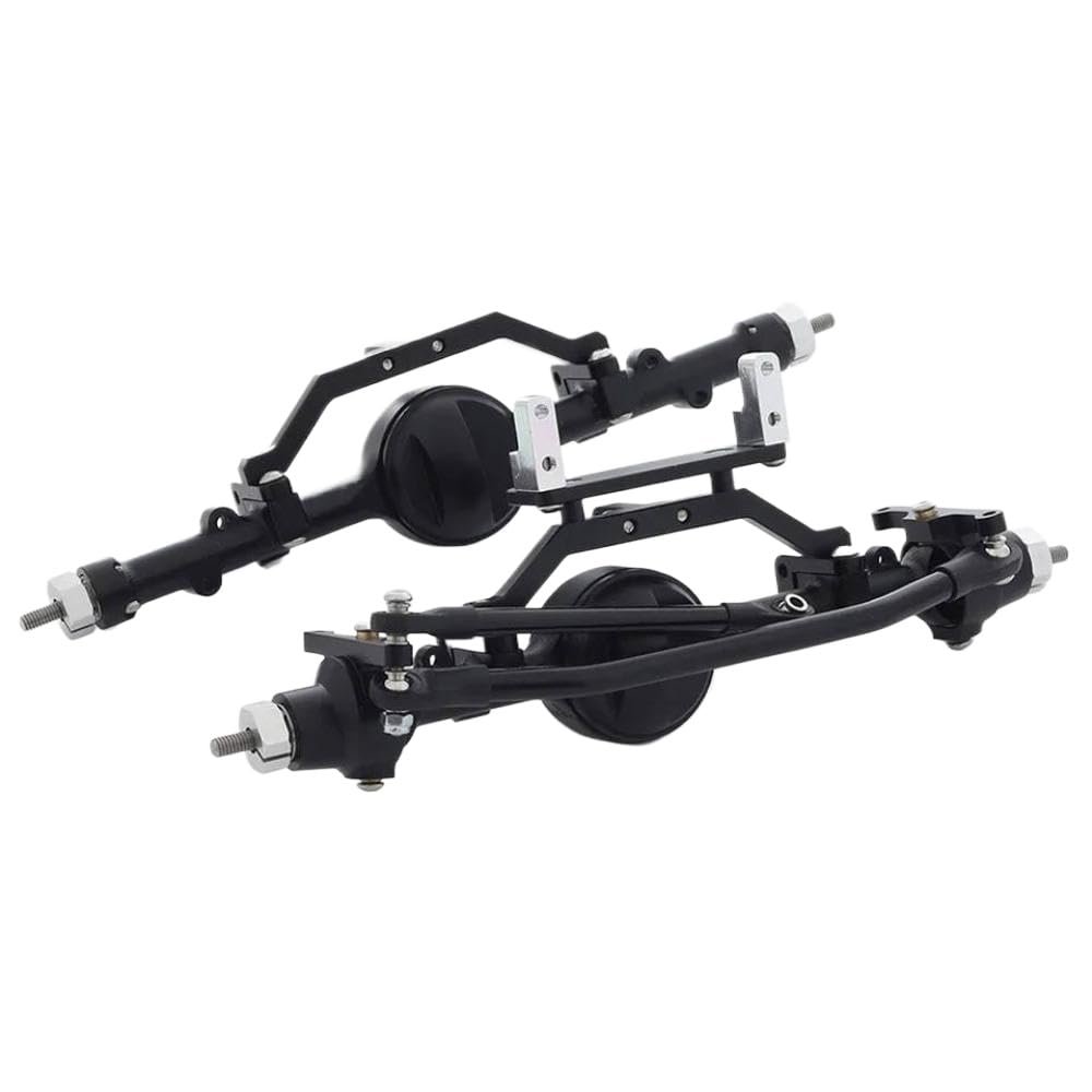1/10 Scale RC Crawler Aluminum Axle Set Front Rear Compatible with Gelande II TF2 D110 Yota II Models(Red)