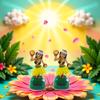 2Pcs Solar Powered Hula Girl Dancing Figures Decoration Swinging Hawaiian Girl Doll Car Dashboard Ornaments for Car Interior Home Party Decor Learning Education view 2