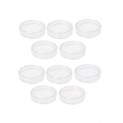 10Pcs Transparent 38.6mm Round Acrylic Coin Case Storage Box Capsule Container Storage Box, Coin Collection Supplies, Coin Trays and Coin Boxes, Forms, Recordkeeping and Money Handling (2 oz)