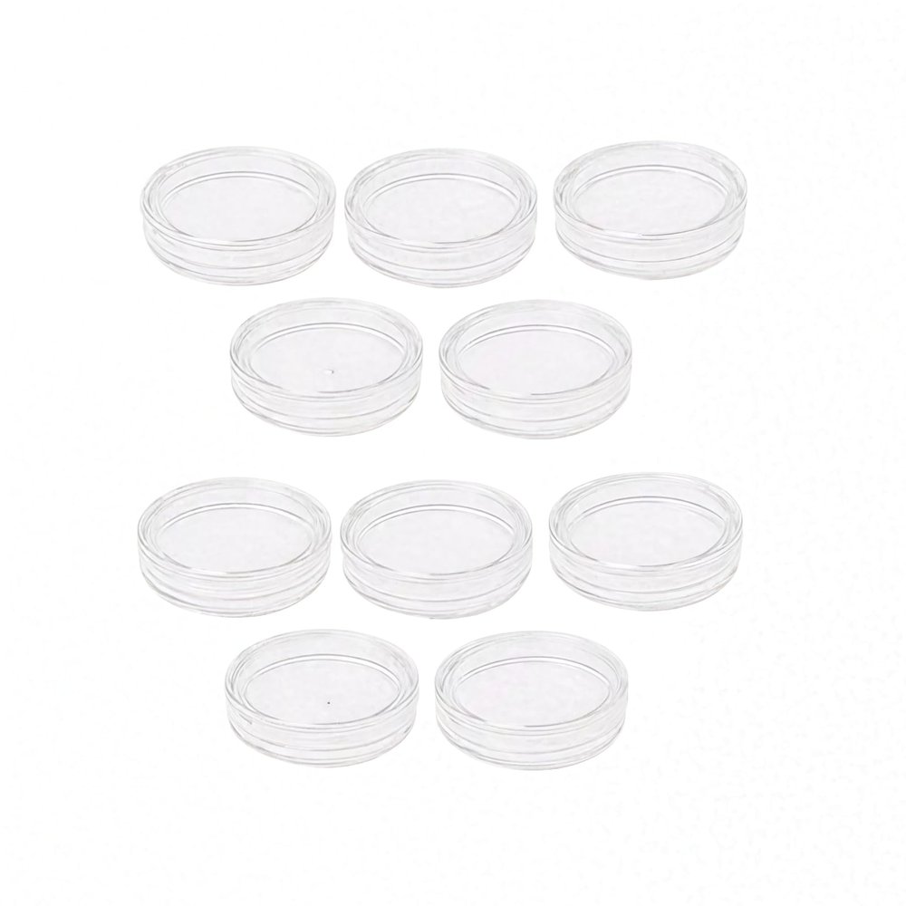 10Pcs Transparent 38.6mm Round Acrylic Coin Case Storage Box Capsule Container Storage Box, Coin Collection Supplies, Coin Trays and Coin Boxes, Forms, Recordkeeping and Money Handling (2 oz)