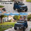 Segmart Licensed Ford F-150 Raptor 24V Ride on Toys for Boys & Girls, 2 Seater Kids Electric Car, Todder Ride on Car w/Remote Control, LED Lights, Bluetooth Music, Truck Bed Storage (Blue, 24V) view 3