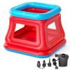 QPAU 3-in-1 Inflatable Bounce House for Kids 36, Ball Pit, Trampoline & Bounce Castle, Safety Net & Open-Entry, Outdoor Indoor Bouncy House with Electric Air Pump, Toddler Outdoor Toys for Backyard view 1