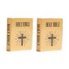 2Pcs Brown Mini Bible Pocket Book Dollhouse Miniature Book Bookshelf Bedroom Library Accessories, Dollhouse Furniture, Miniature Dollhouse Accessories, Dolls and Accessories(1/12) view 1