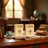 2Pcs Brown Mini Bible Pocket Book Dollhouse Miniature Book Bookshelf Bedroom Library Accessories, Dollhouse Furniture, Miniature Dollhouse Accessories, Dolls and Accessories(1/12) view 3