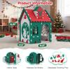Kids Indoor & Outdoor Playhouse, Colorful Toddler Play Tent in Green, White & Red, Durable Food-Grade EVA Material, Easy Assembly & Lightweight, Interactive Kids Playhouse view 4