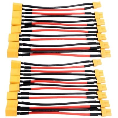 7/14Pcs XT30 to XT30 Connector Adapter Female/Male Plug 10CM Silicone Wire Cable for RC FPV Drone Parts DIY distintivo(14Pcs XT30 1F-1M)