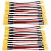7/14Pcs XT30 to XT30 Connector Adapter Female/Male Plug 10CM Silicone Wire Cable for RC FPV Drone Parts DIY distintivo(14Pcs XT30 1F-1M) view 1