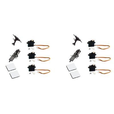 Cwmiibili 2 Set XK K110 Upgrade K110S Servo Main Frame and Servo Plate for XK K110 K110S RC Helicopter Upgrade Parts